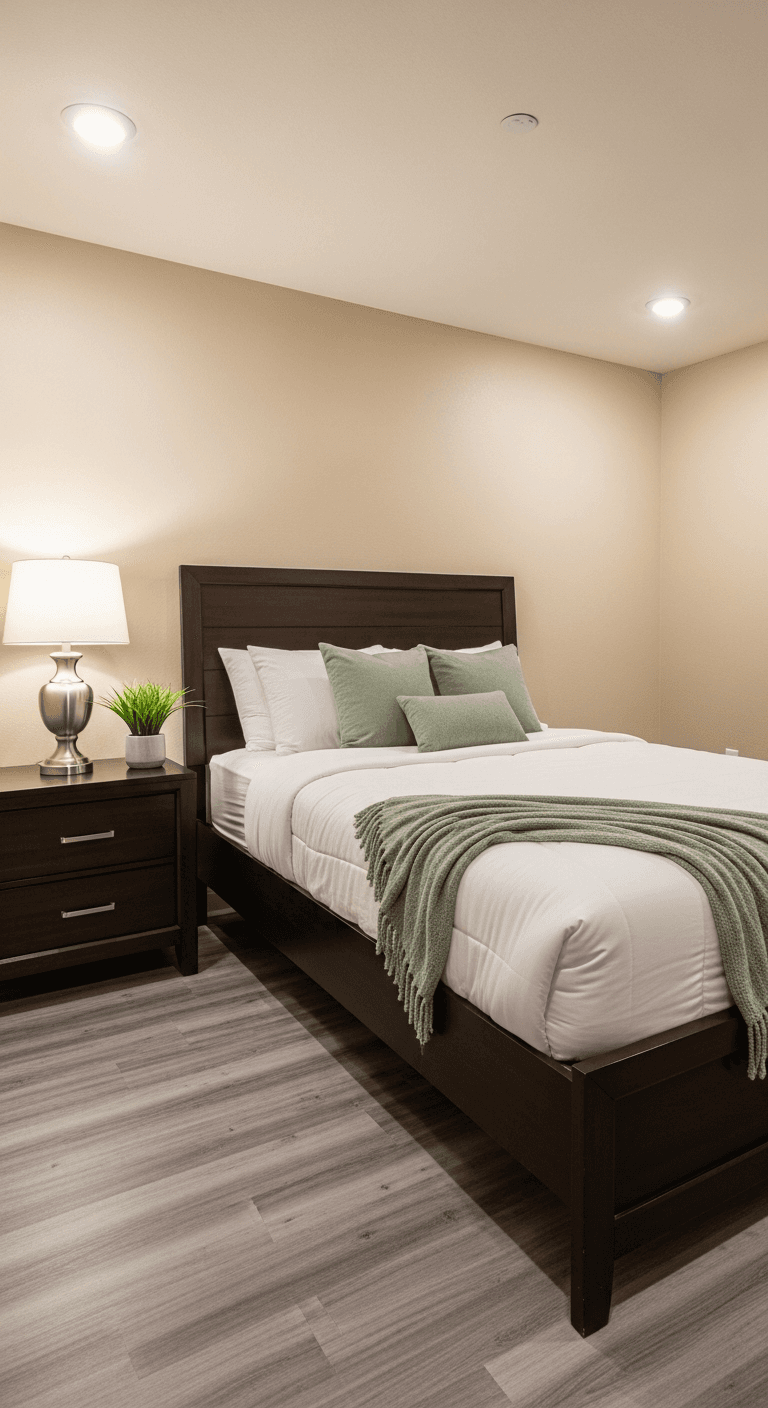 Staged bedroom